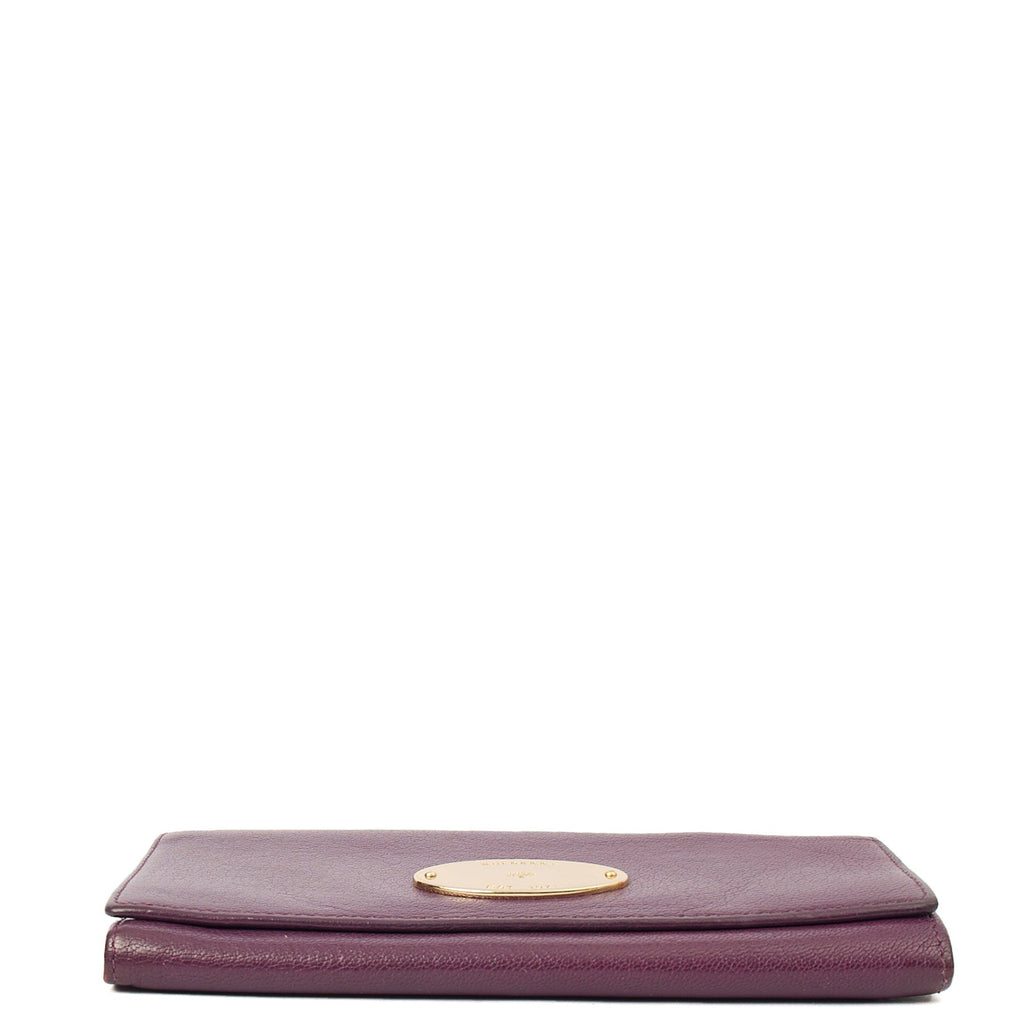 Mulberry Purse Wallet in Purple, Calfskin Leather — Detail View