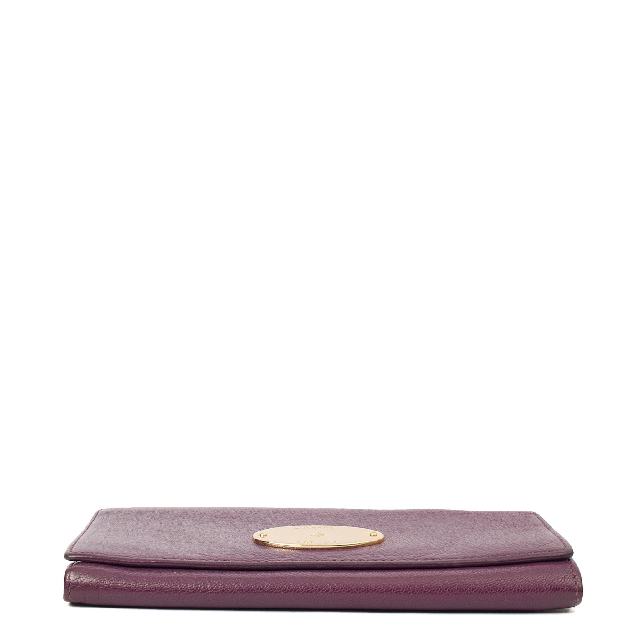 Mulberry Purse Wallet in Purple, Calfskin Leather — Detail View