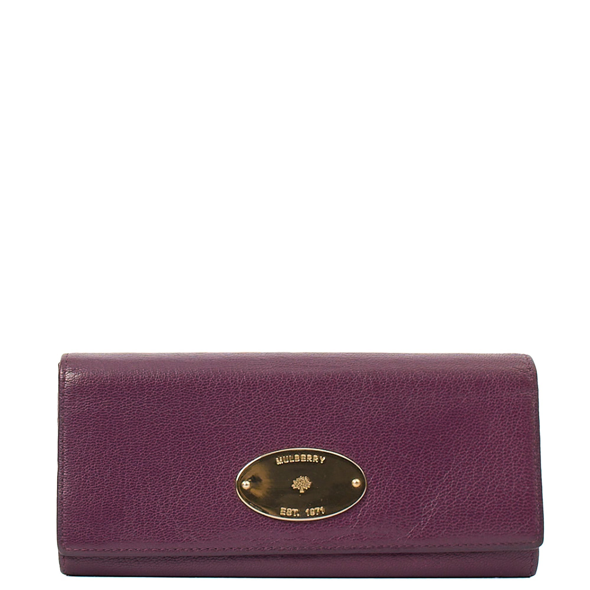 Mulberry Purse Wallet in Purple, Calfskin Leather — Alternate View 7