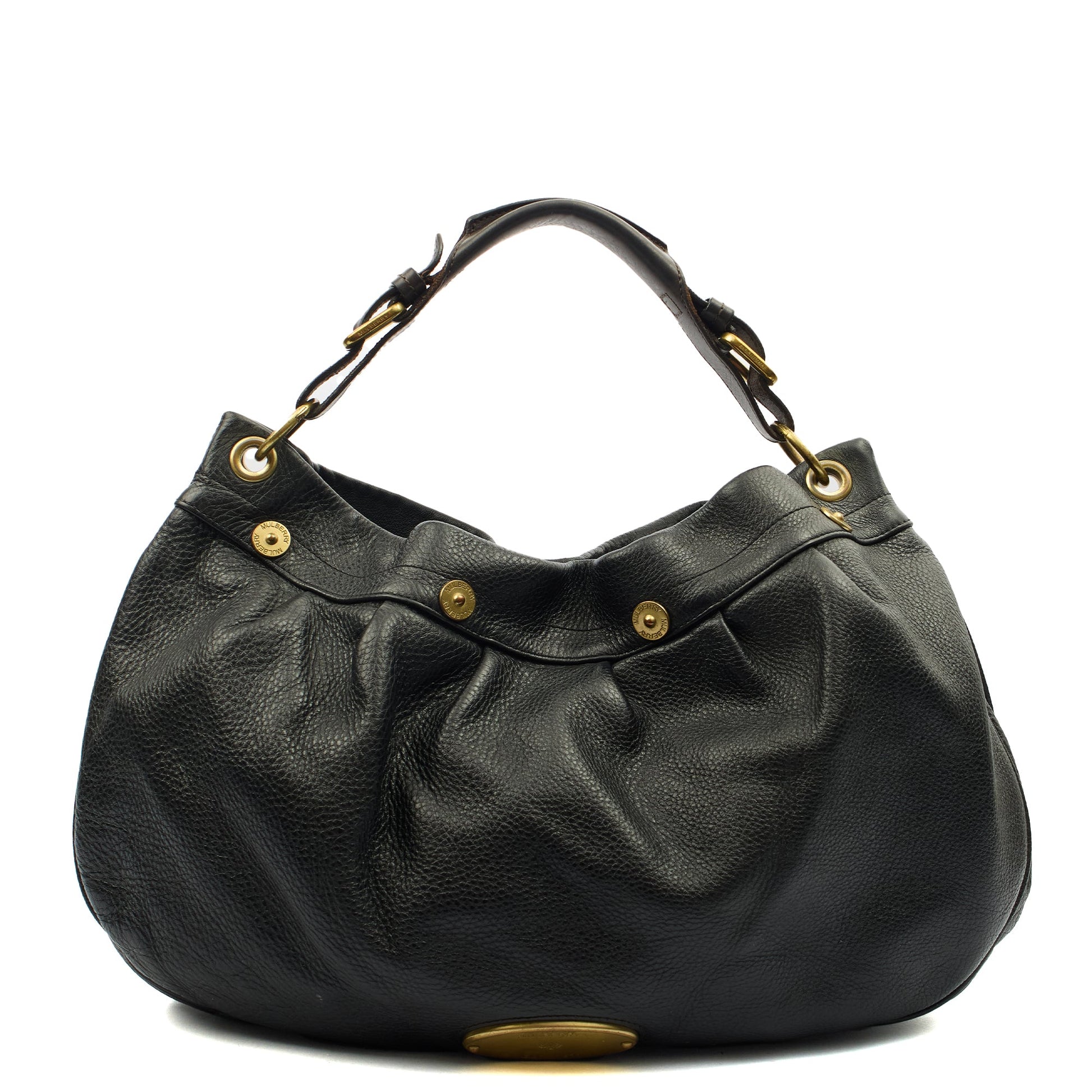 Mulberry Tote Mitzy Tote in Black, Calfskin Leather — Front View