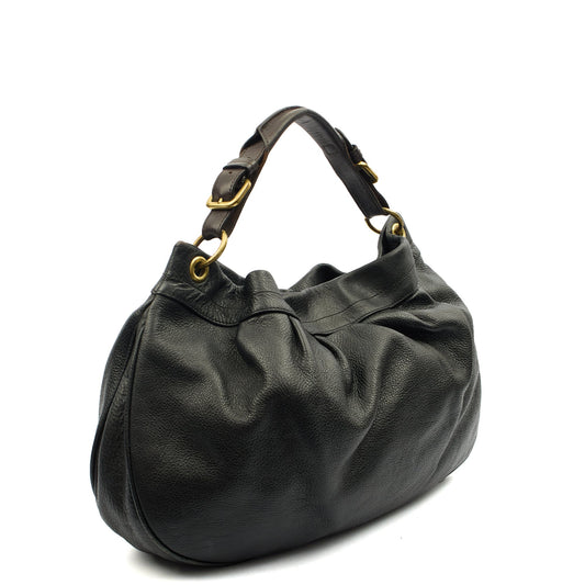 Mulberry Tote Mitzy Tote in Black, Calfskin Leather — Side View