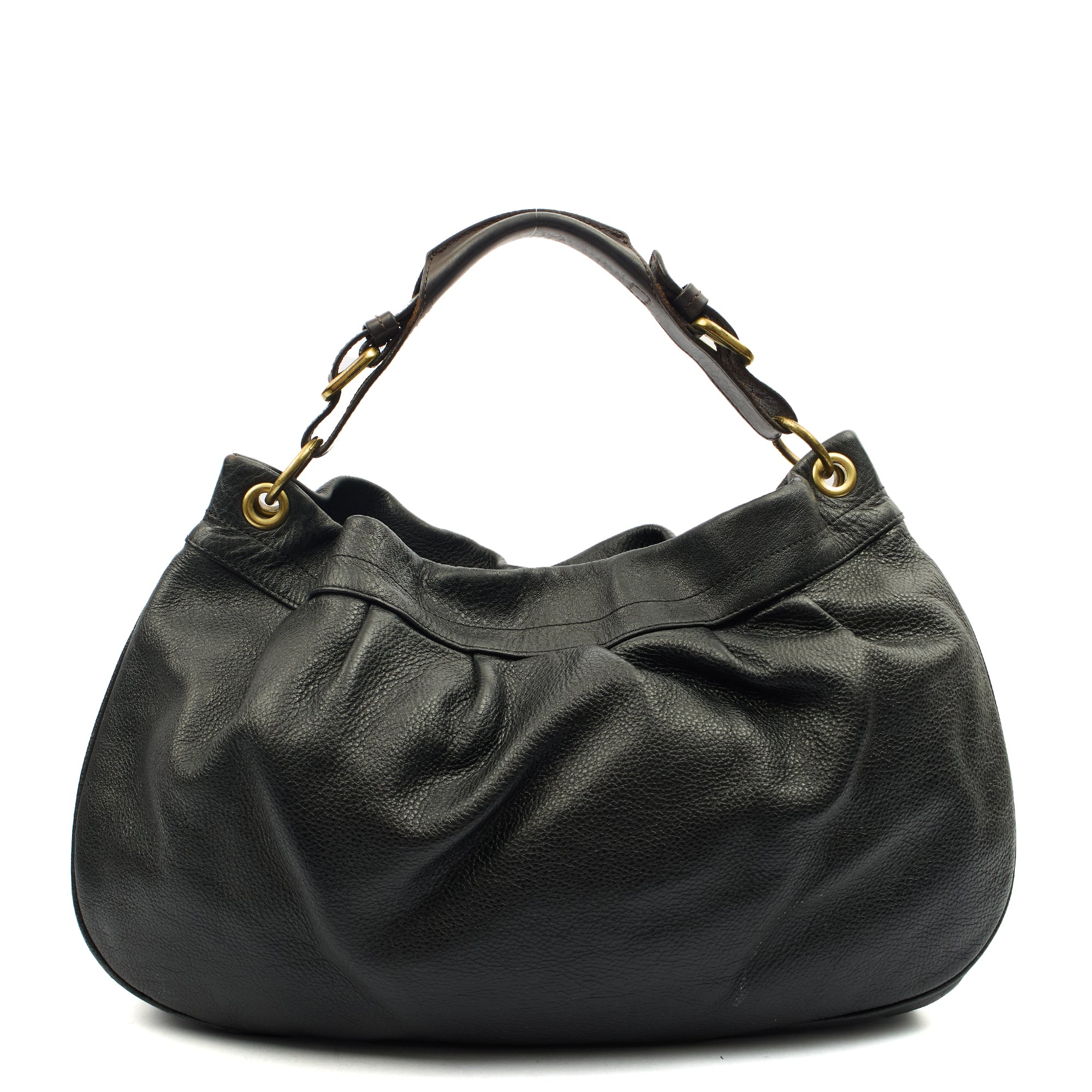 Mulberry Tote Mitzy Tote in Black, Calfskin Leather — Back View