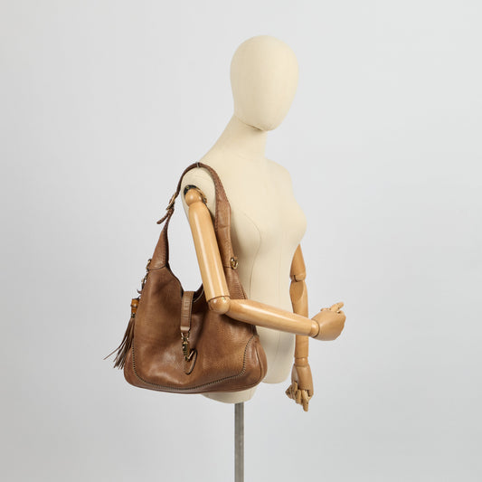 Gucci Shoulder Bag Jackie Hobo in Brown, Leather — Side View