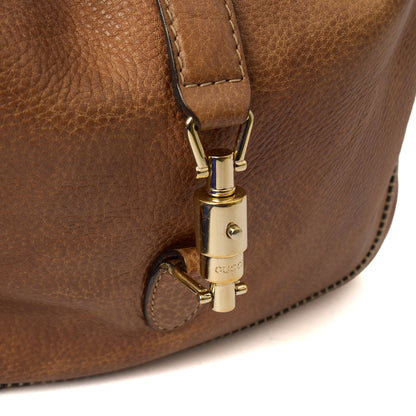 Gucci Shoulder Bag Jackie Hobo in Brown, Leather — Lifestyle View
