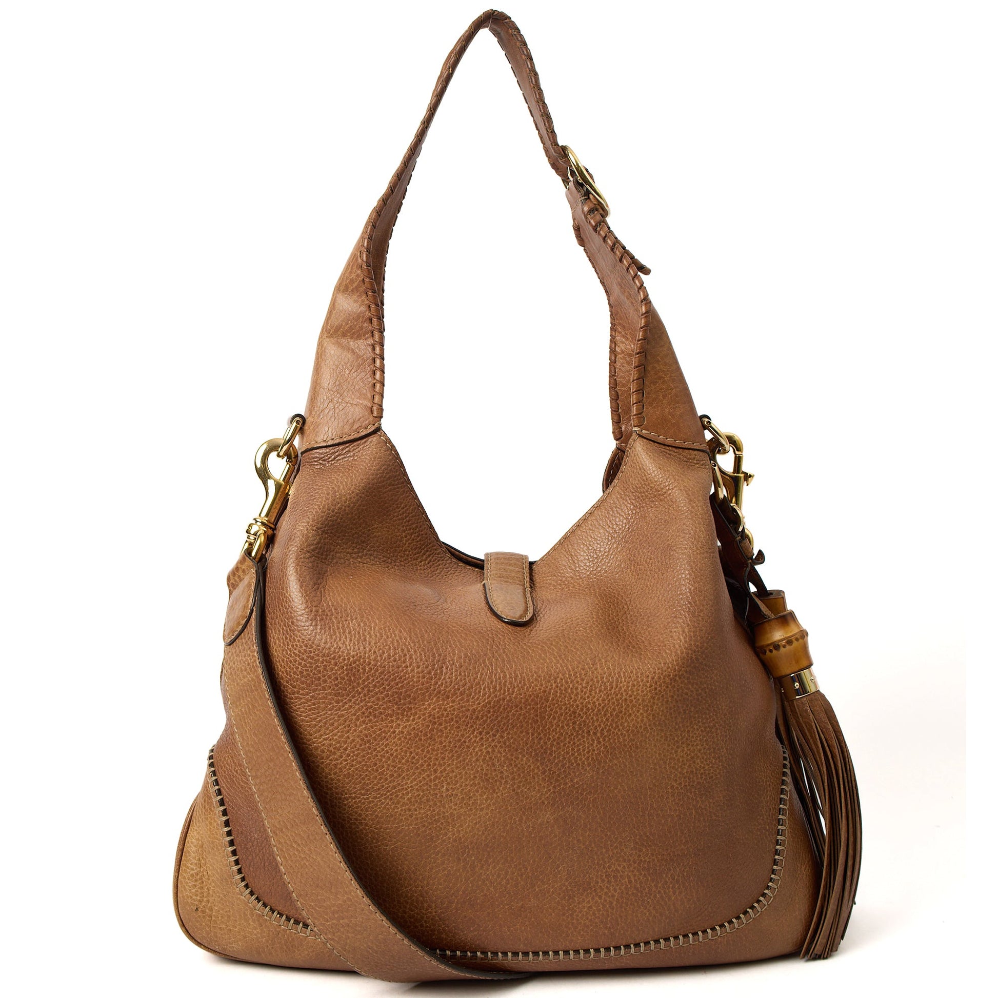 Gucci Shoulder Bag Jackie Hobo in Brown, Leather — Top View