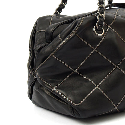 Chanel Shoulder Bag Bowler in Black, Lambskin Leather — Alternate View 15