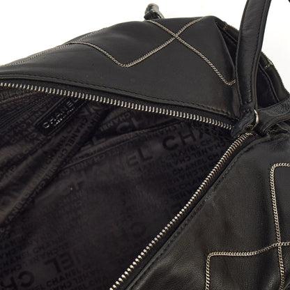 Chanel Shoulder Bag Bowler in Black, Lambskin Leather — Alternate View 9