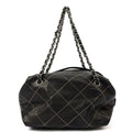 Chanel Shoulder Bag Bowler in Black, Lambskin Leather — Front View