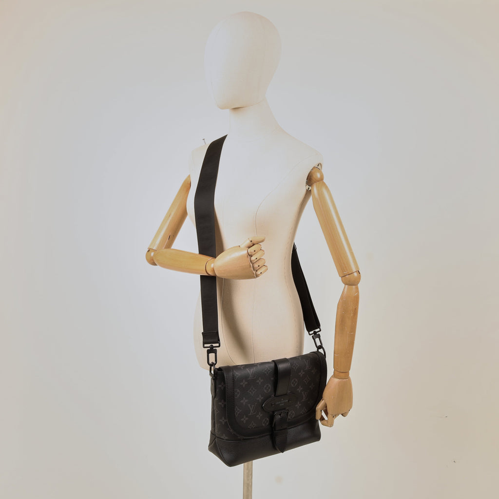 Louis Vuitton Satchel Saumur 35 in Monogram Eclipse, Canvas — Lifestyle View