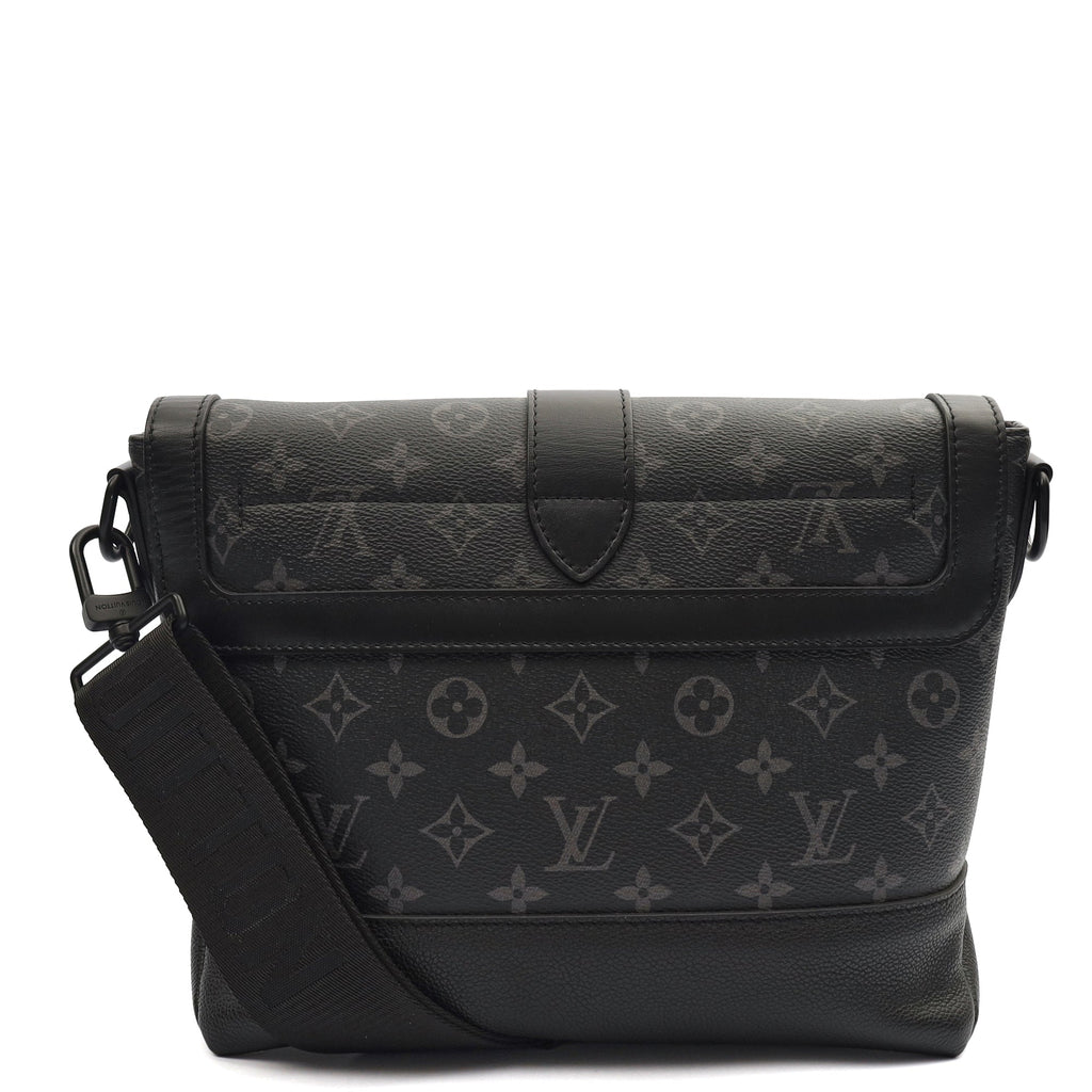 Louis Vuitton Satchel Saumur 35 in Monogram Eclipse, Canvas — Back View