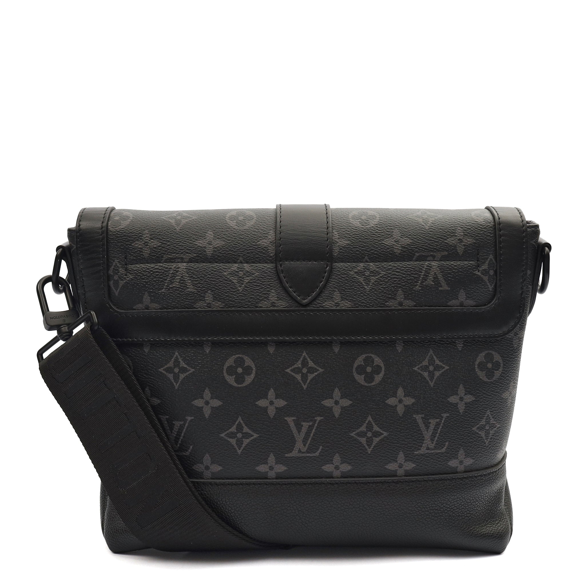 Louis Vuitton Satchel Saumur 35 in Monogram Eclipse, Canvas — Back View