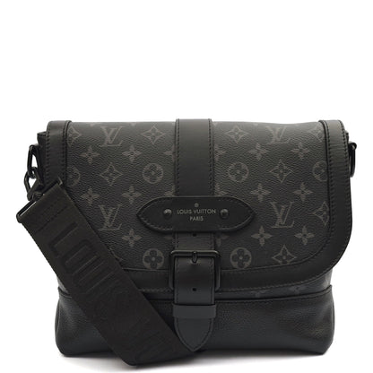 Louis Vuitton Satchel Saumur 35 in Monogram Eclipse, Canvas — Front View