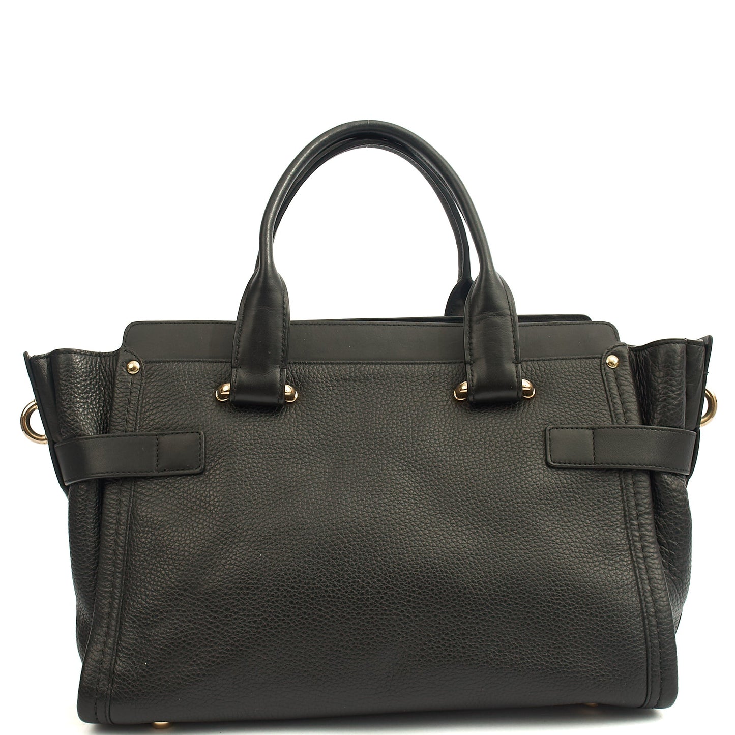 Coach Tote Swagger in Black, Leather — Back View