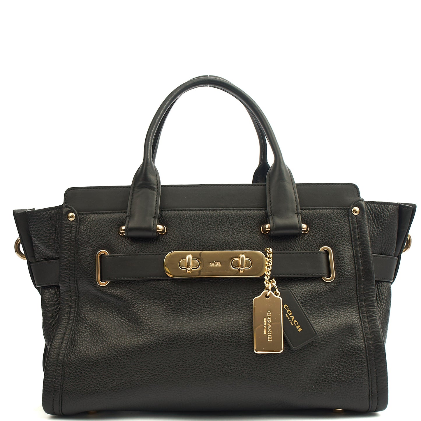 Coach Tote Swagger in Black, Leather — Alternate View 13