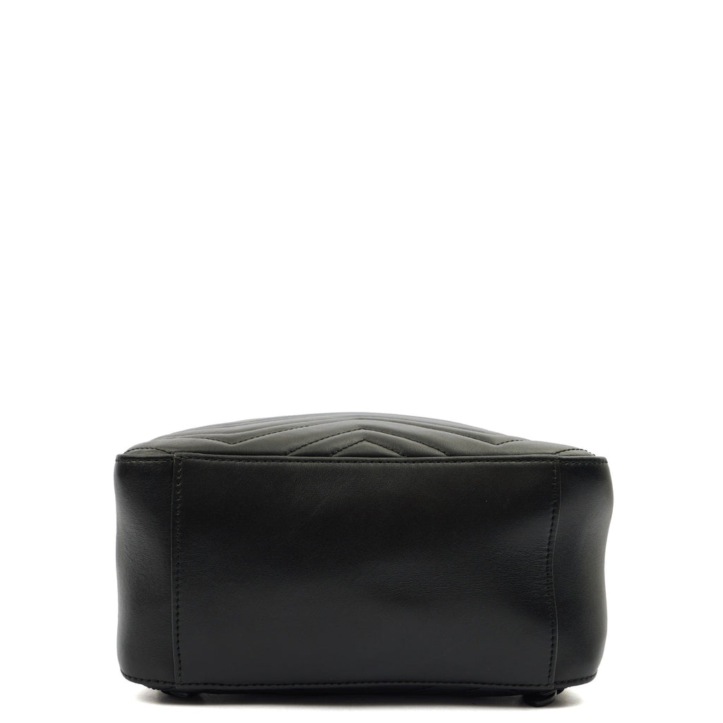 Gucci Backpack Marmont Backpack in Black, Leather — Top View