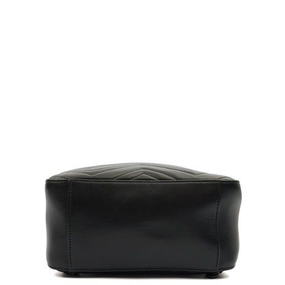 Gucci Backpack Marmont Backpack in Black, Leather — Top View