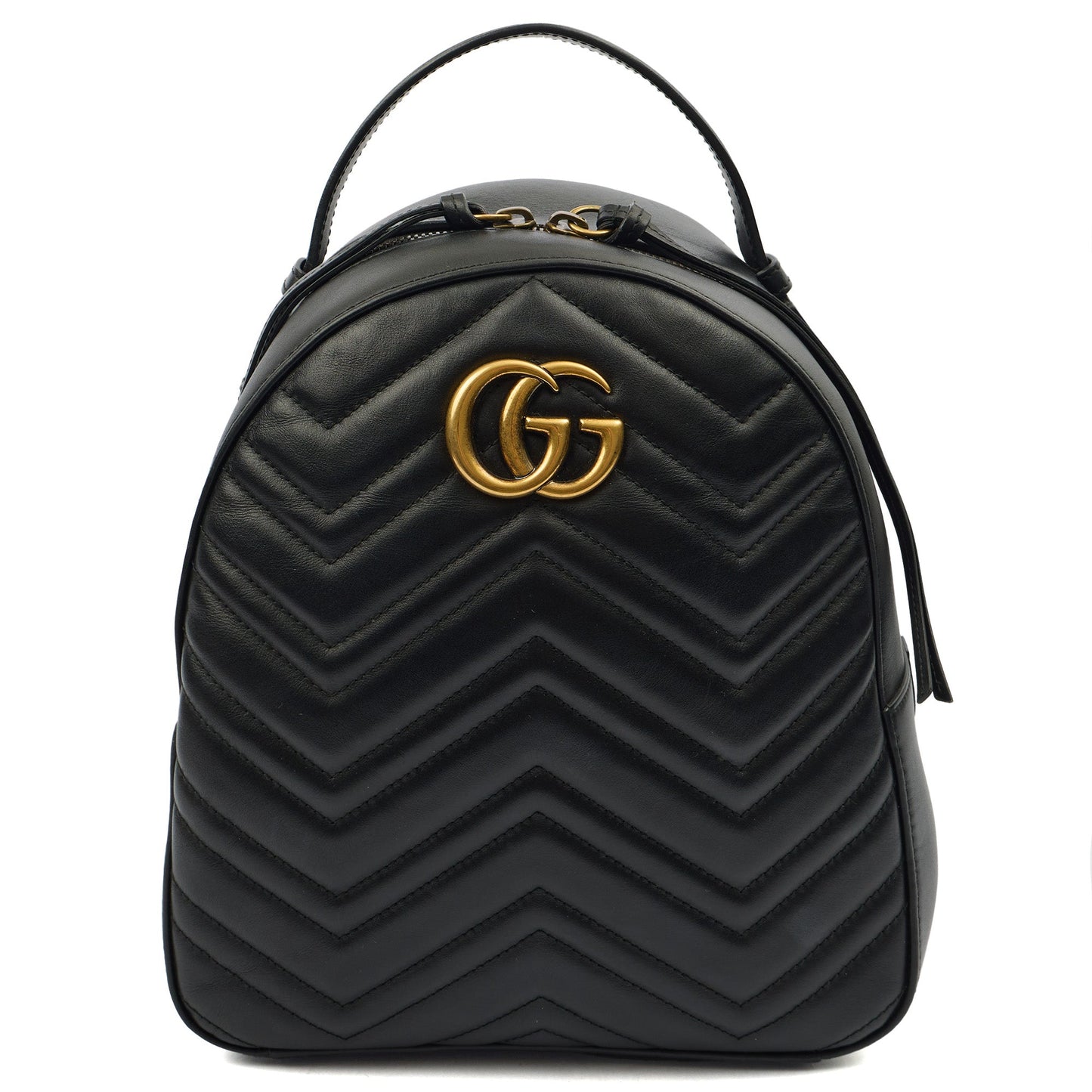 Gucci Backpack Marmont Backpack in Black, Leather — Alternate View 7