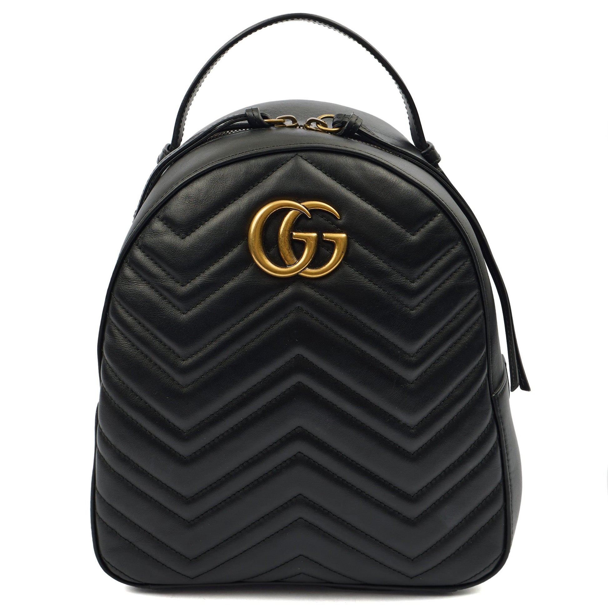 Gucci Backpack Marmont Backpack in Black, Leather — Alternate View 7
