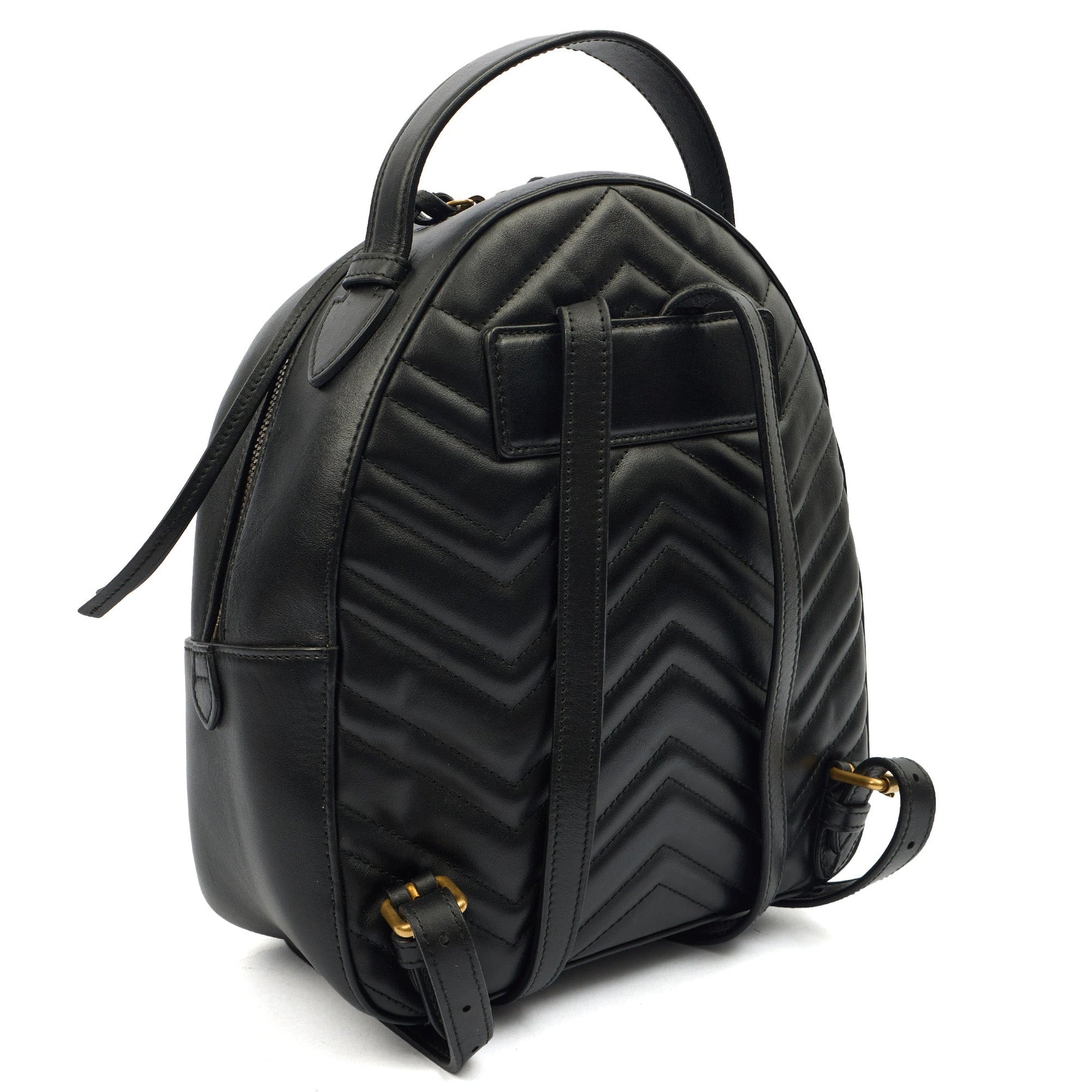 Gucci Backpack Marmont Backpack in Black, Leather — Alternate View 8