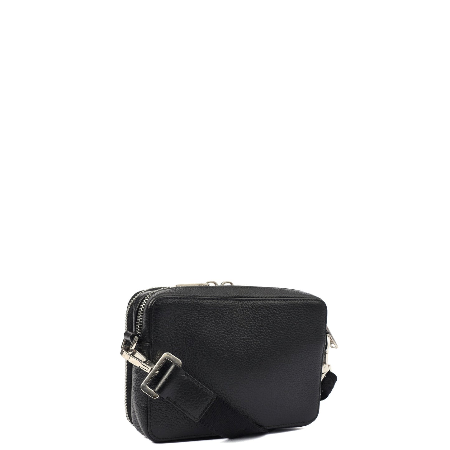 Christian Dior Cross Body Shoulder Bag in Black, Leather — Side View