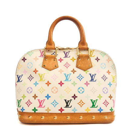 Louis Vuitton Tote Alma PM in Multicolor Monogram, Canvas — Back View