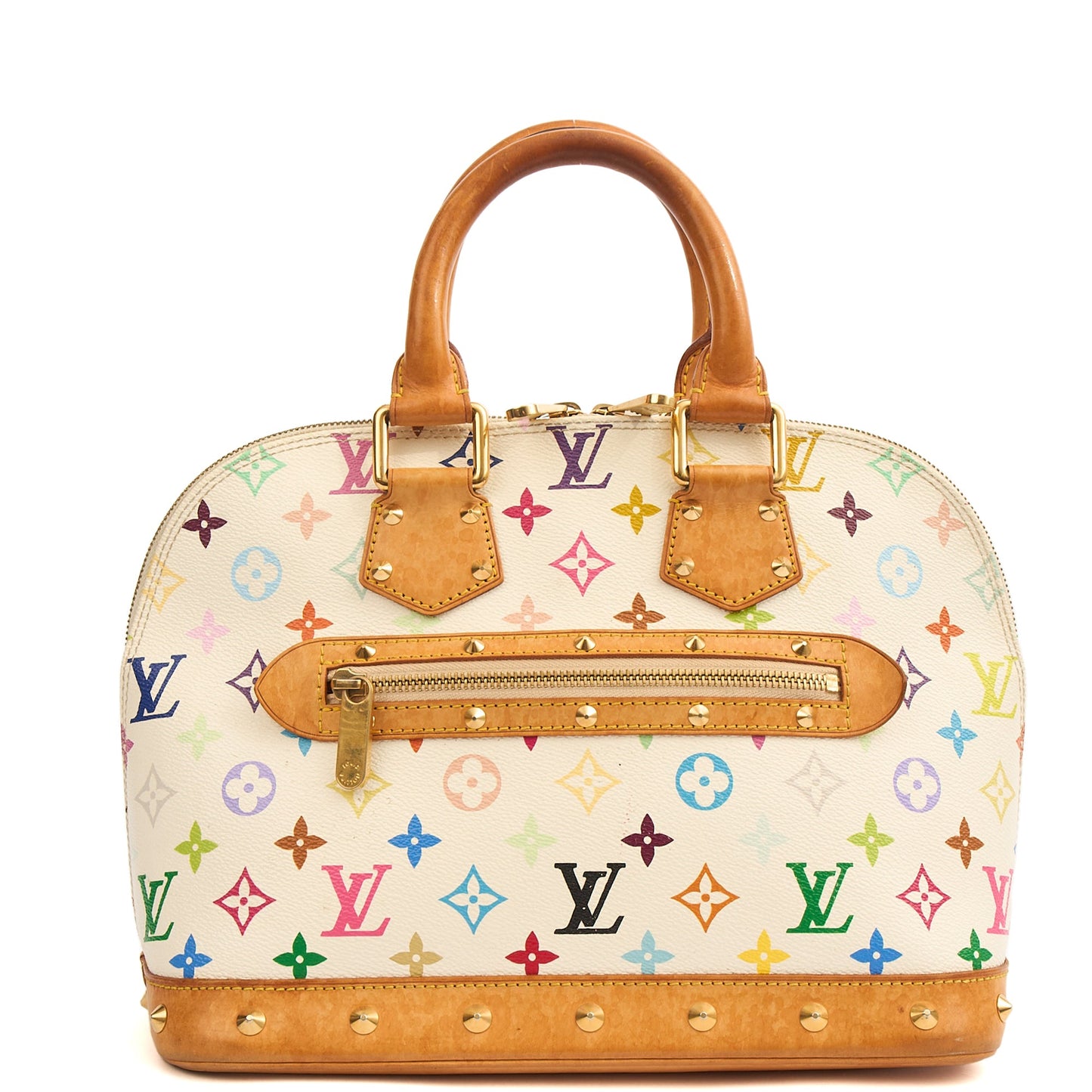 Louis Vuitton Tote Alma PM in Multicolor Monogram, Canvas — Front View