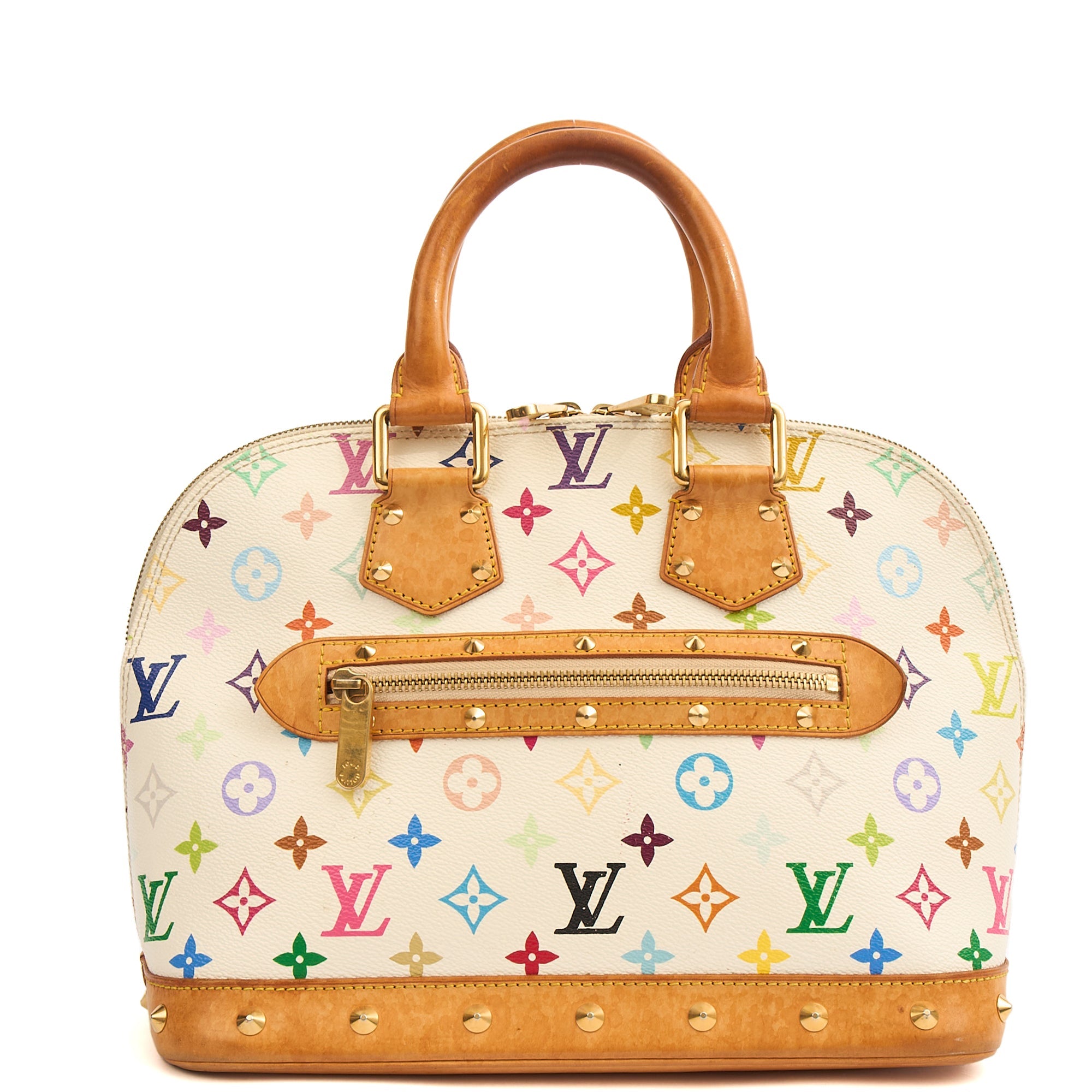 Louis Vuitton Tote Alma PM in Multicolor Monogram, Canvas — Front View