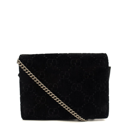 Gucci Cross Body Dionysus Chain Wallet in Black, Leather — Back View