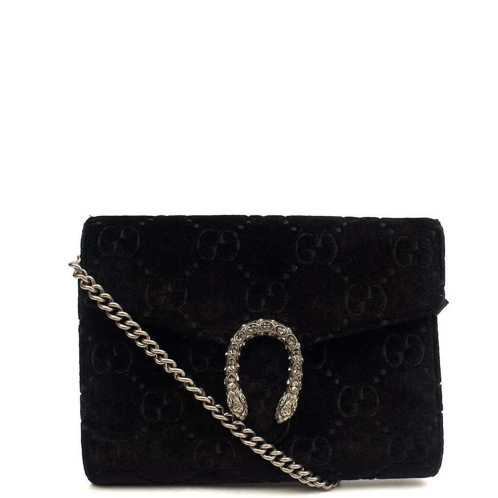 Gucci Cross Body Dionysus Chain Wallet in Black, Leather — Alternate View 8