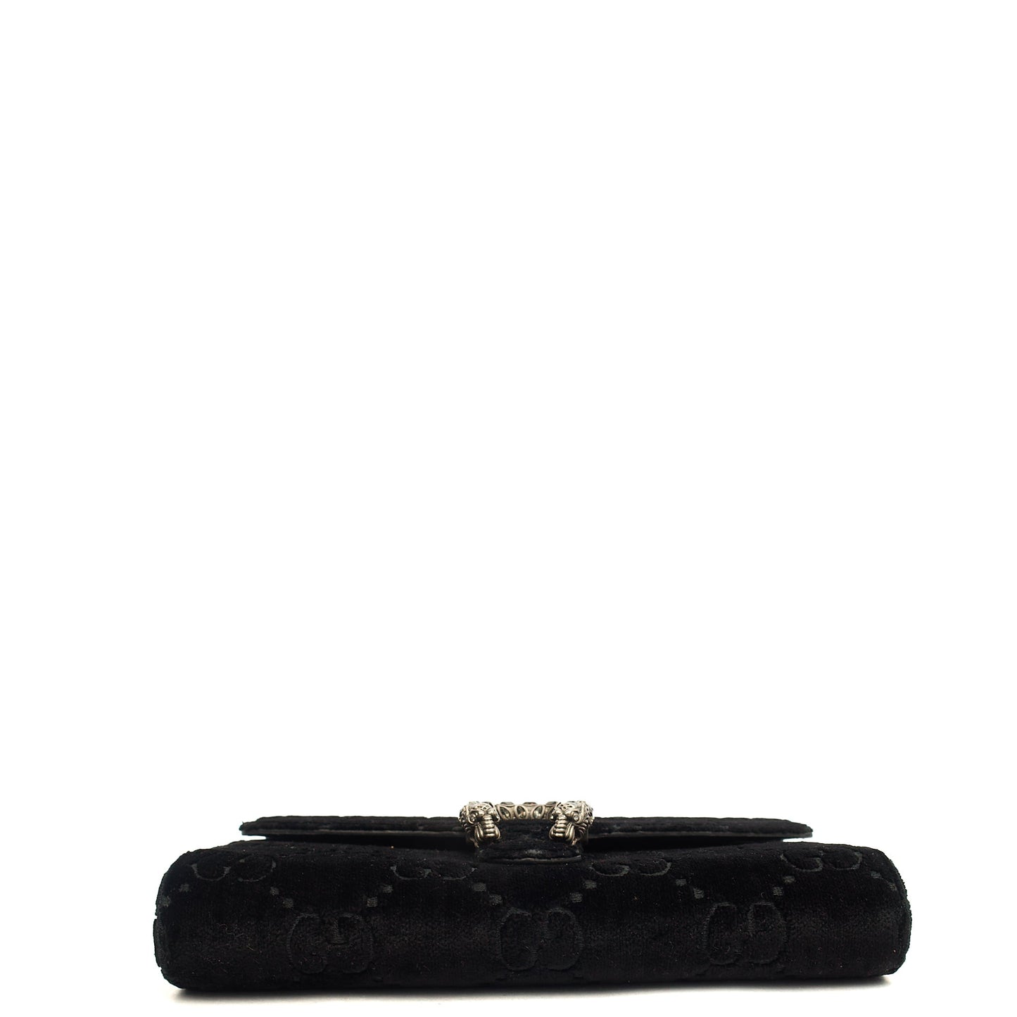 Gucci Cross Body Dionysus Chain Wallet in Black, Leather — Top View