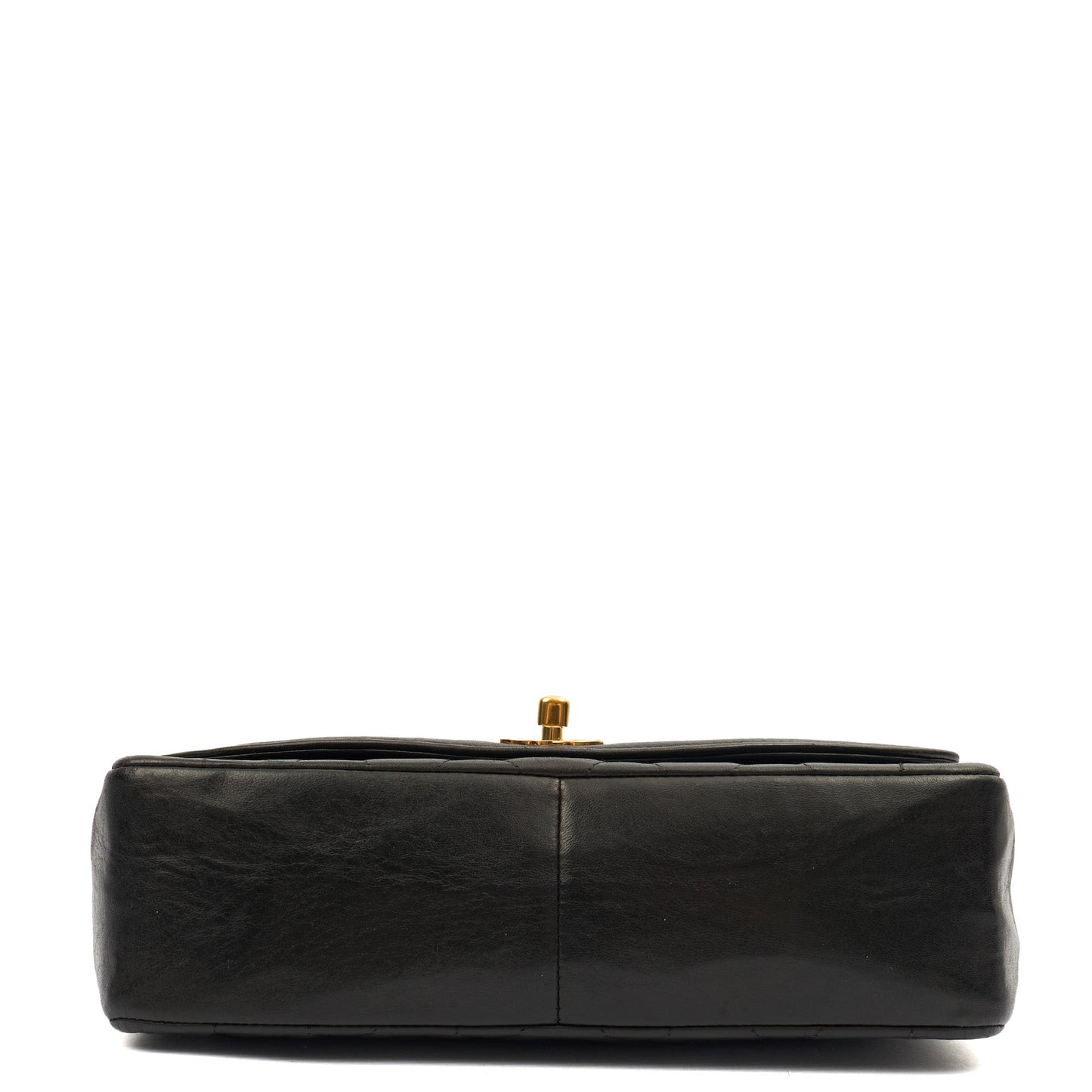 Chanel Shoulder Bag Diana - Medium in Black, Lambskin Leather — Detail View