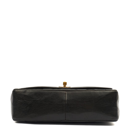 Chanel Shoulder Bag Diana - Medium in Black, Lambskin Leather — Detail View