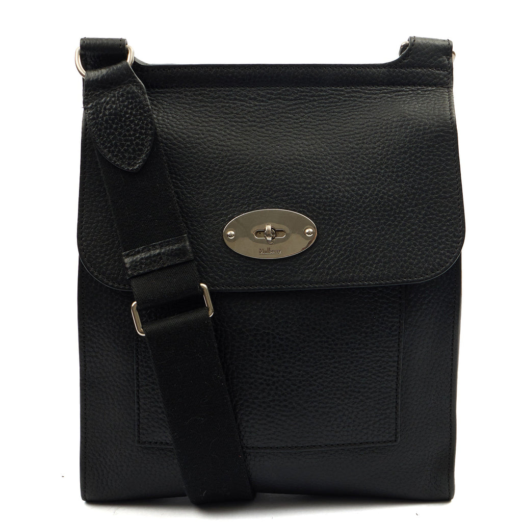 Mulberry Cross Body Antony in Black, Leather — Front View