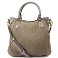 Louis Vuitton Cross Body Besace Angele in Grey, Mini Lin — Front View