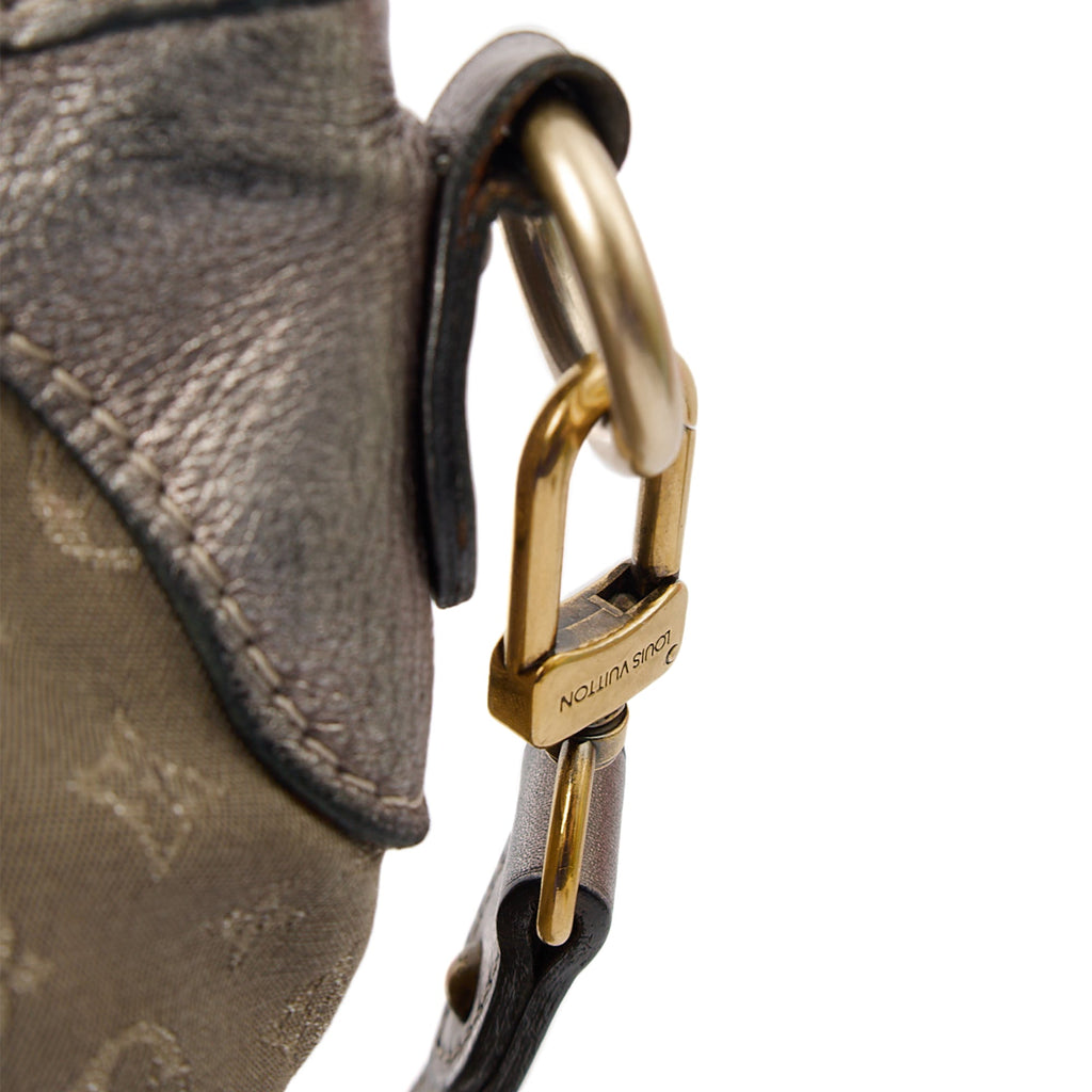 Louis Vuitton Cross Body Besace Angele in Grey, Mini Lin — Lifestyle View