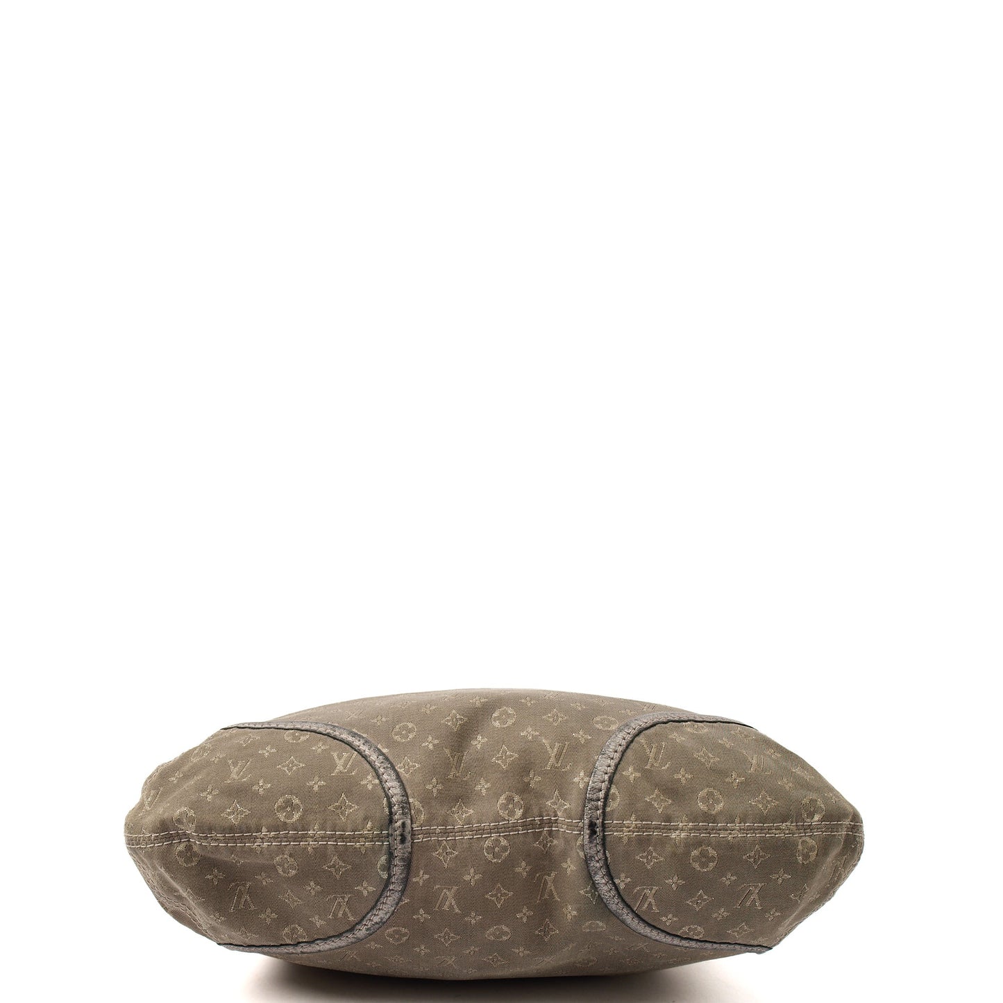 Louis Vuitton Cross Body Besace Angele in Grey, Mini Lin — Detail View
