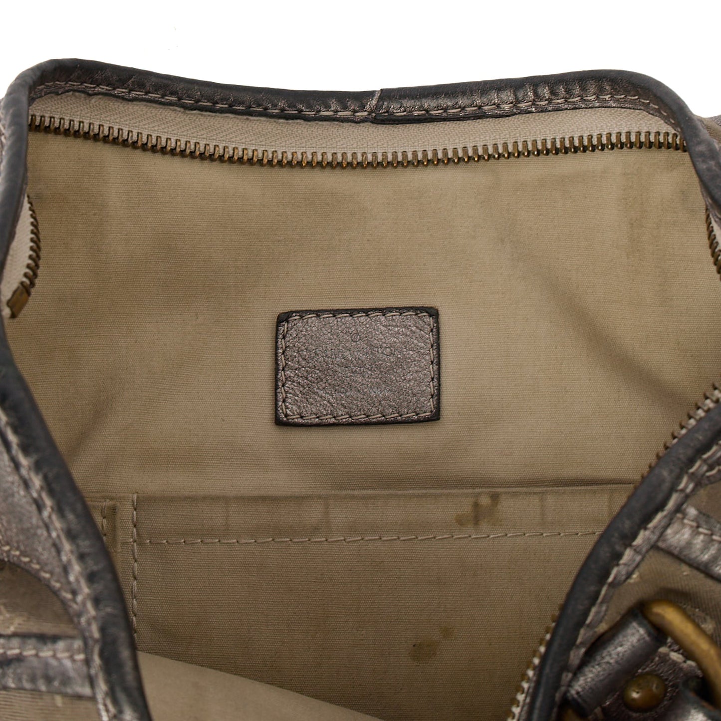 Louis Vuitton Cross Body Besace Angele in Grey, Mini Lin — Alternate View 8