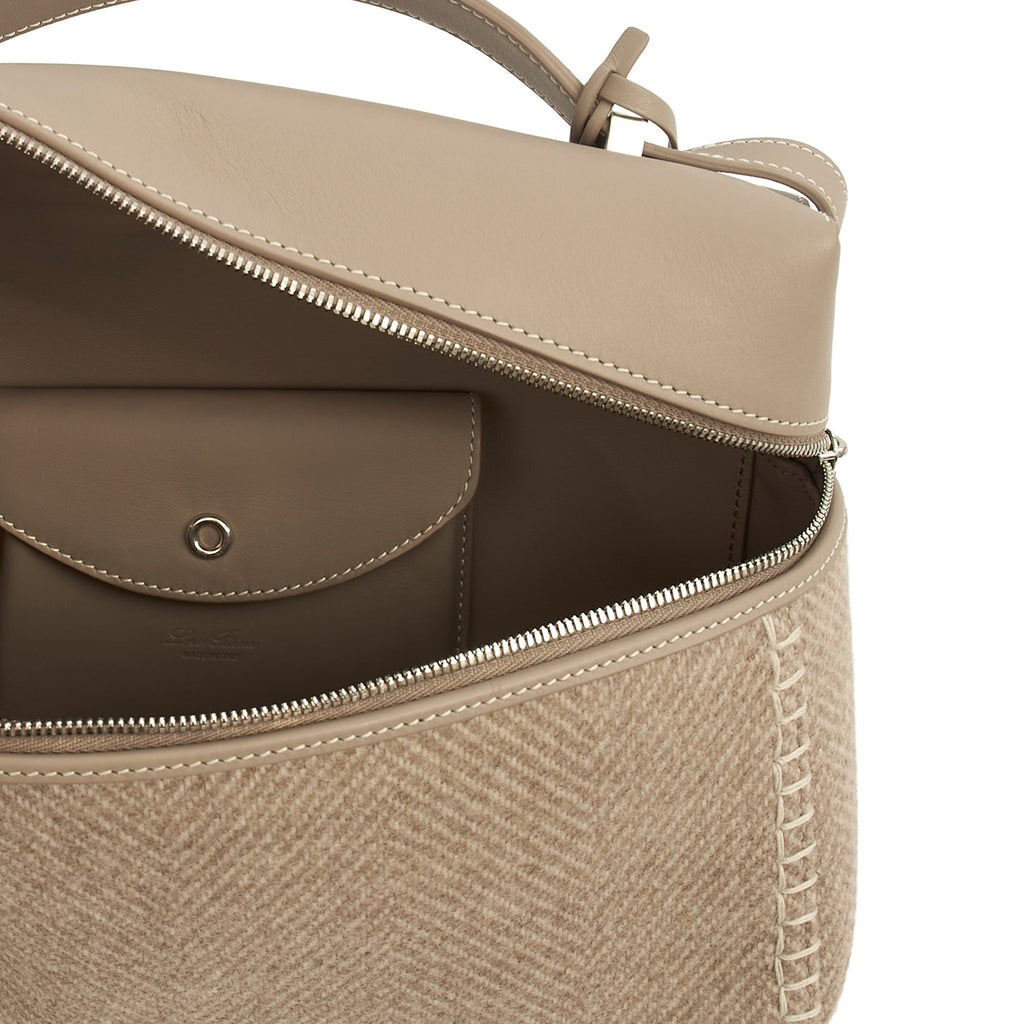 Loro Piana Cross Body L27 - Extra Pocket in Grey, Leather — Alternate View 7