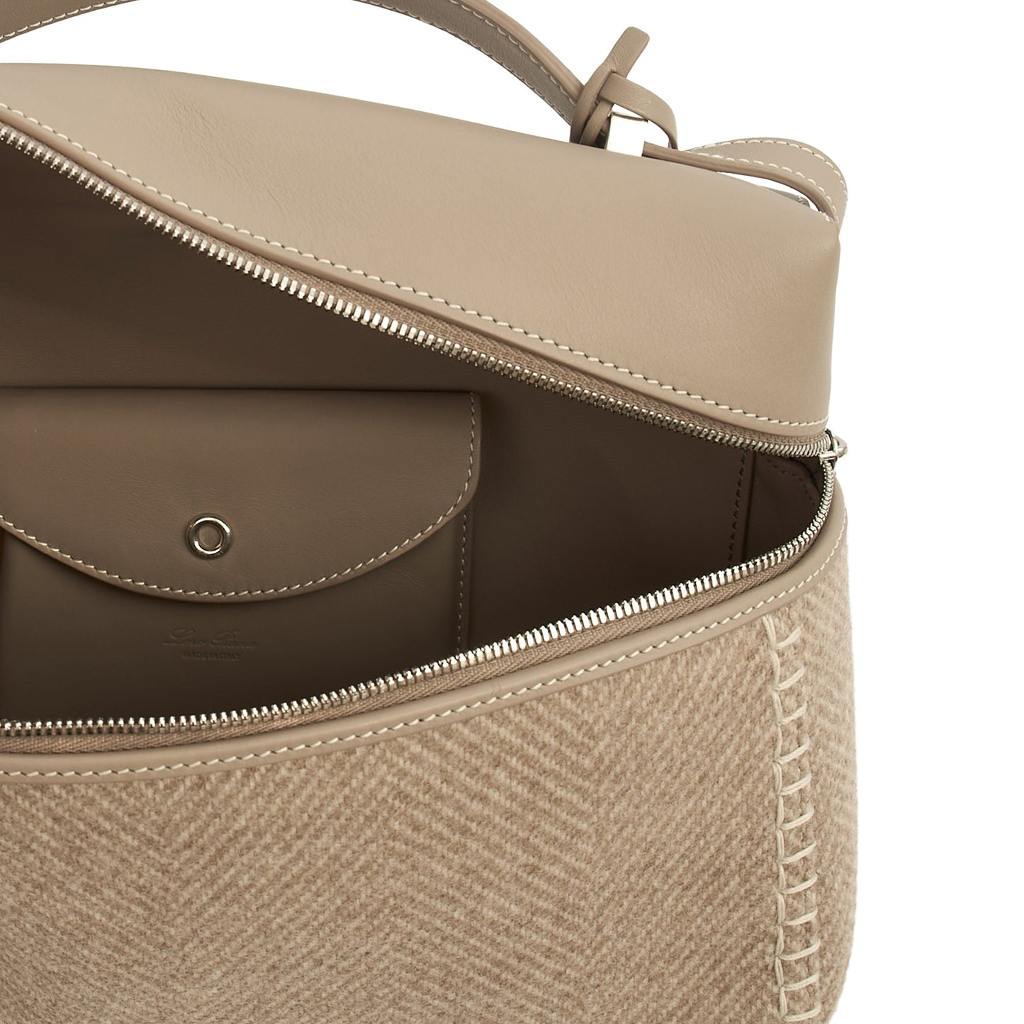 Loro Piana Cross Body L27 - Extra Pocket in Grey, Leather — Alternate View 7