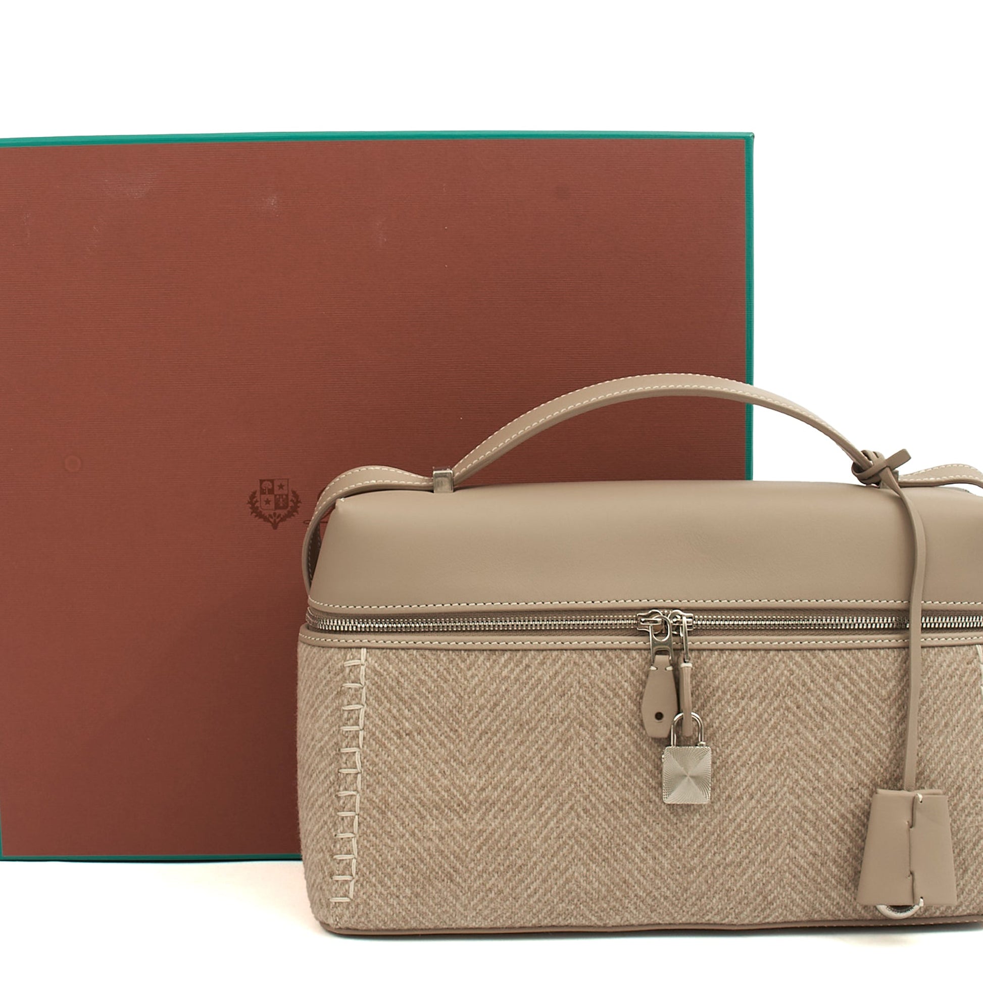 Loro Piana Cross Body L27 - Extra Pocket in Grey, Leather — Lifestyle View
