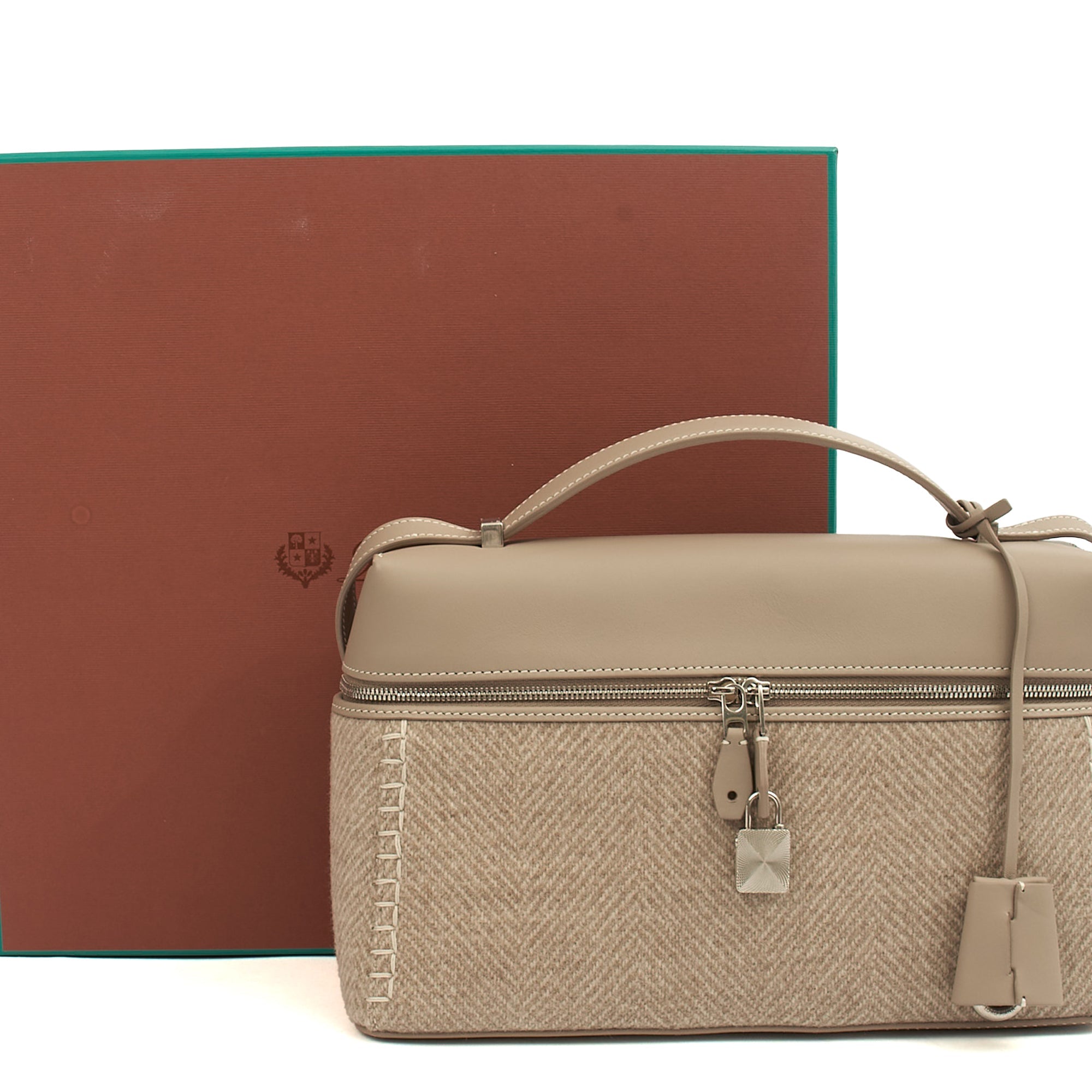 Loro Piana Cross Body L27 - Extra Pocket in Grey, Leather — Lifestyle View