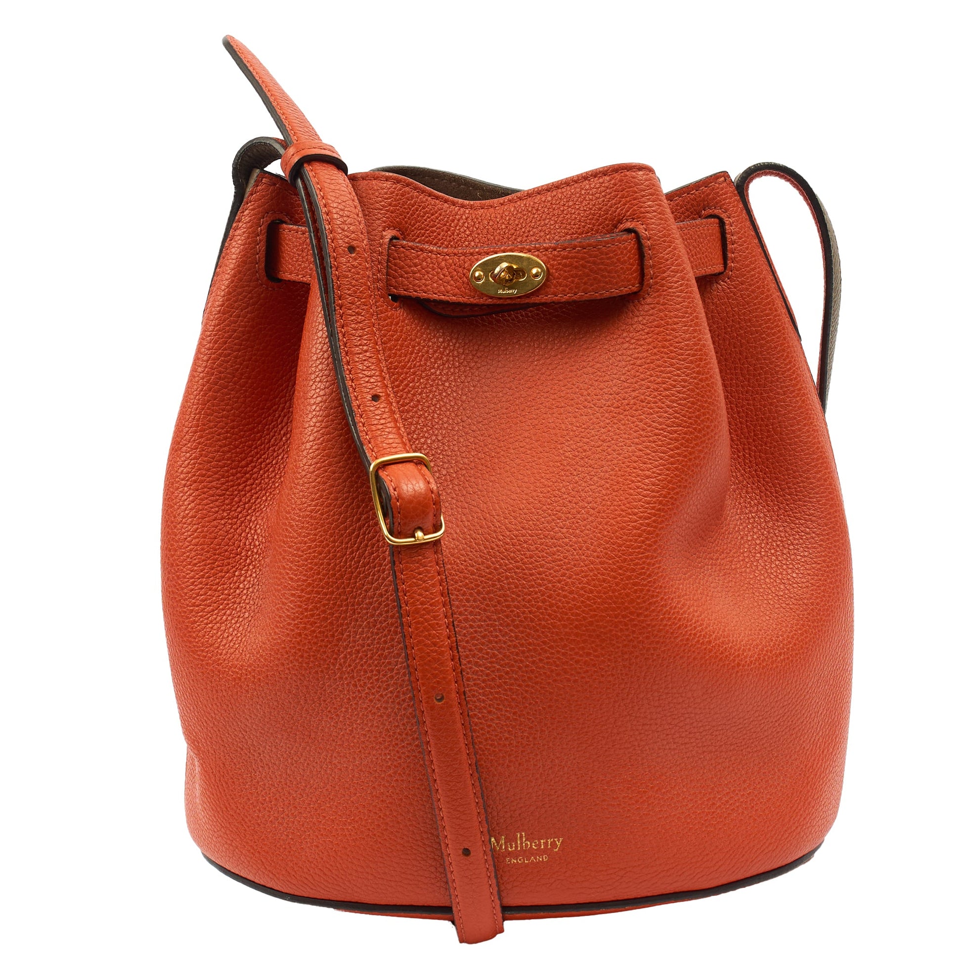 Mulberry Shoulder Bag Abbey in  Burnt Orange, Leather — Front View