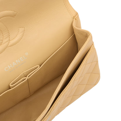Chanel Shoulder Bag Classic Double Flap - Medium in Neutral, Lambskin Leather — Alternate View 20