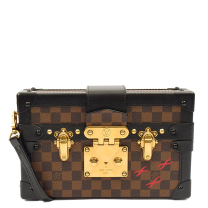 Louis Vuitton Mini Bag Petit Malle in Brown, Leather — Front View