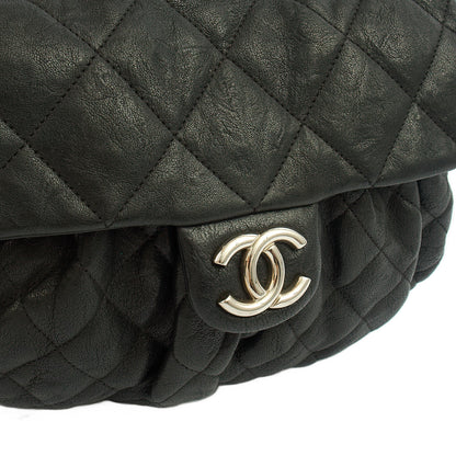 Chanel Shoulder Bag Chain Around Flap in Black, Calfskin Leather — Lifestyle View