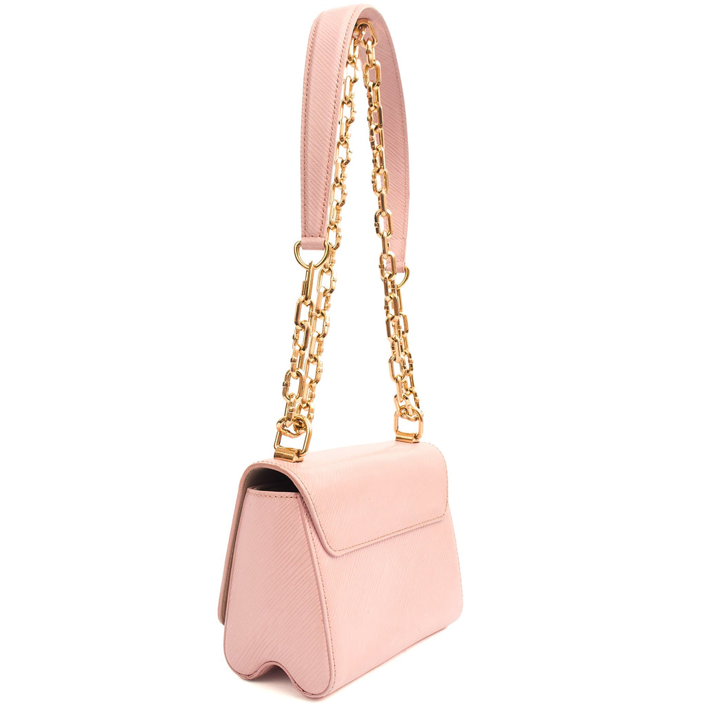 Louis Vuitton Shoulder Bag Twist PM in Pink, Epi Leather — Back View