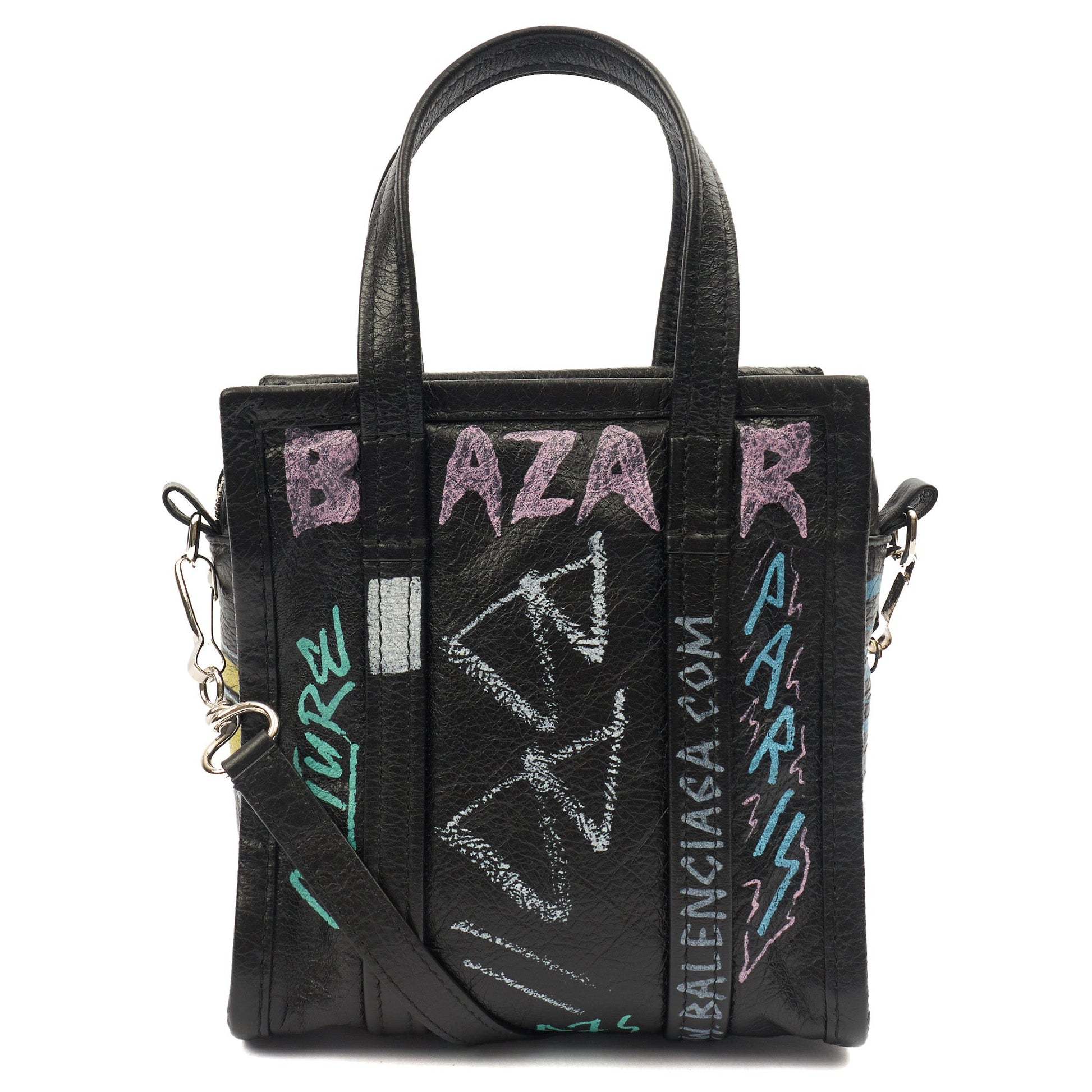 Balenciaga Top Handle Bazar XXS Shopper Bag in Pink, Leather — Alternate View 11