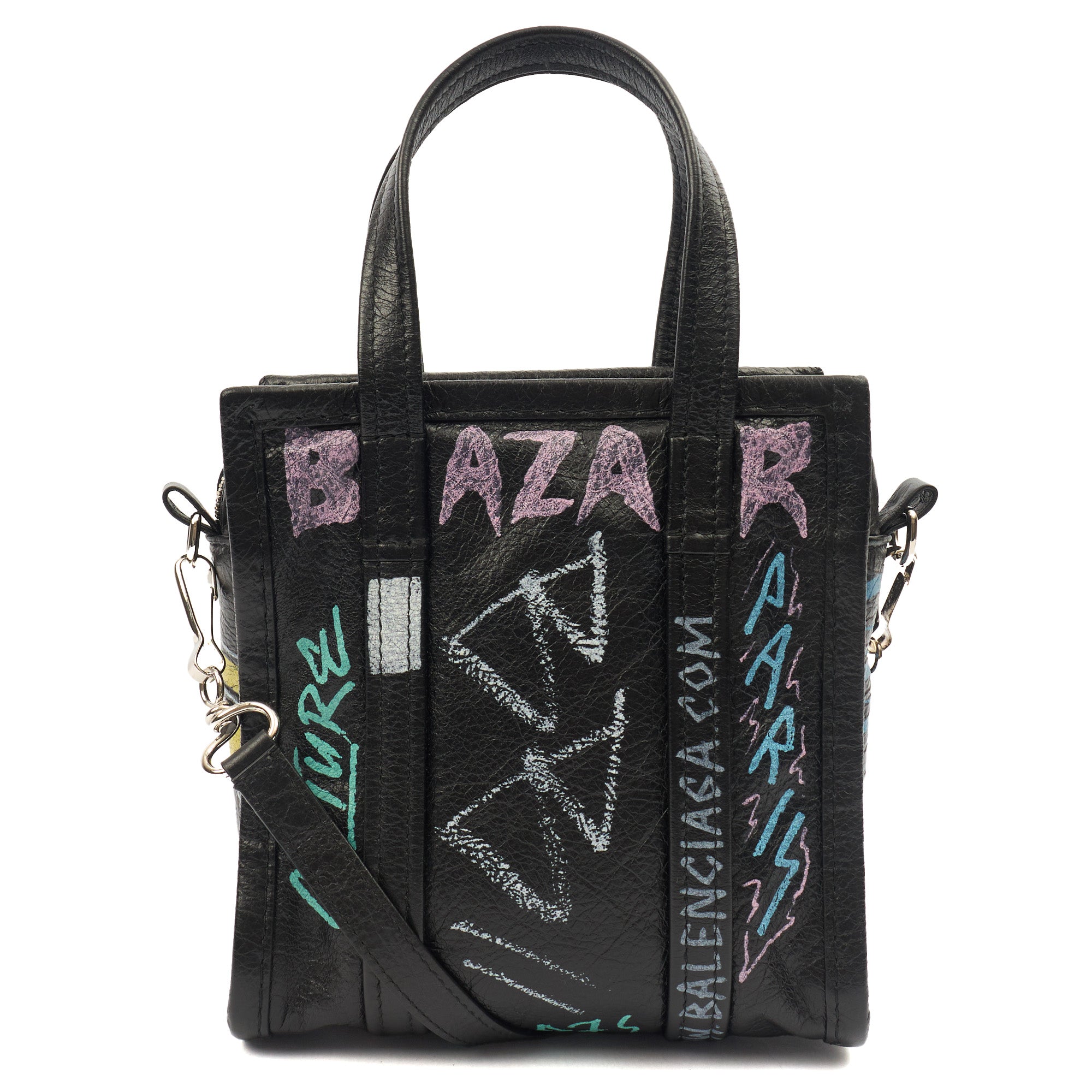 Balenciaga Top Handle Bazar XXS Shopper Bag in Pink, Leather — Alternate View 11