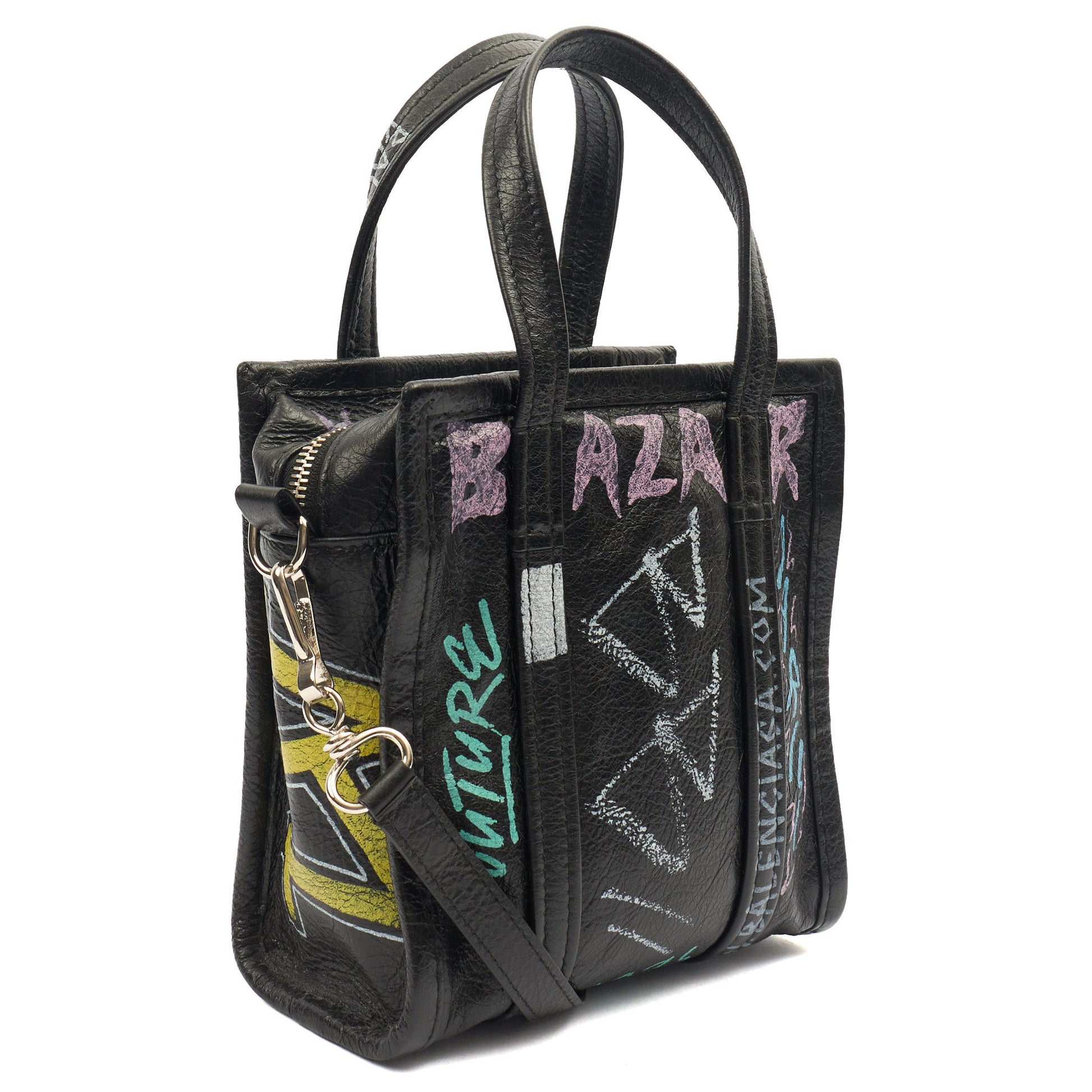 Balenciaga Top Handle Bazar XXS Shopper Bag in Pink, Leather — Alternate View 10
