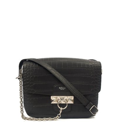 Mulberry Shoulder Bag Keeley in Black, Exotic Effect Leather — Alternate View 13